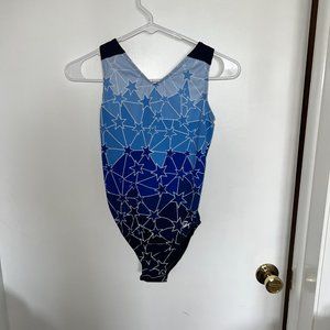 Sublimated blue star leotard - LIKE NEW - GK AM